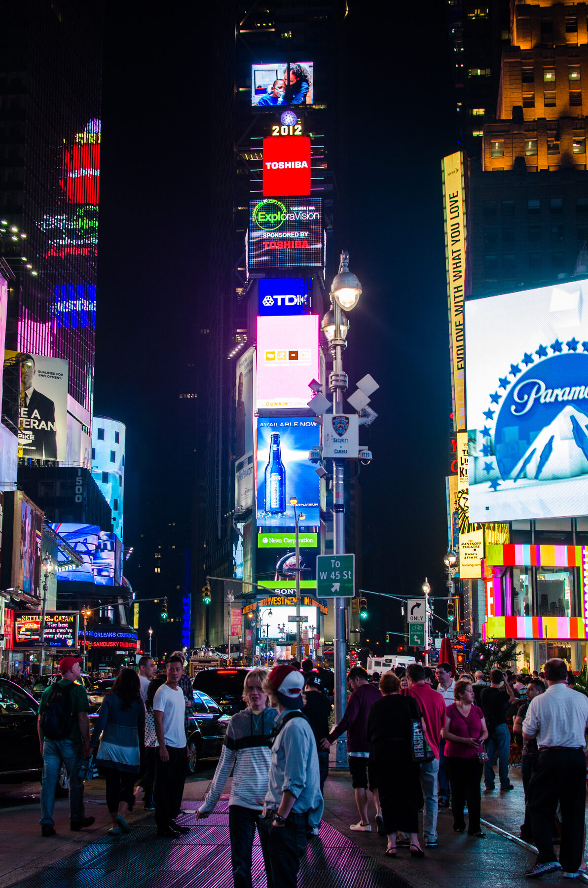 Bright lights and famous attractions in Midtown Manhattan